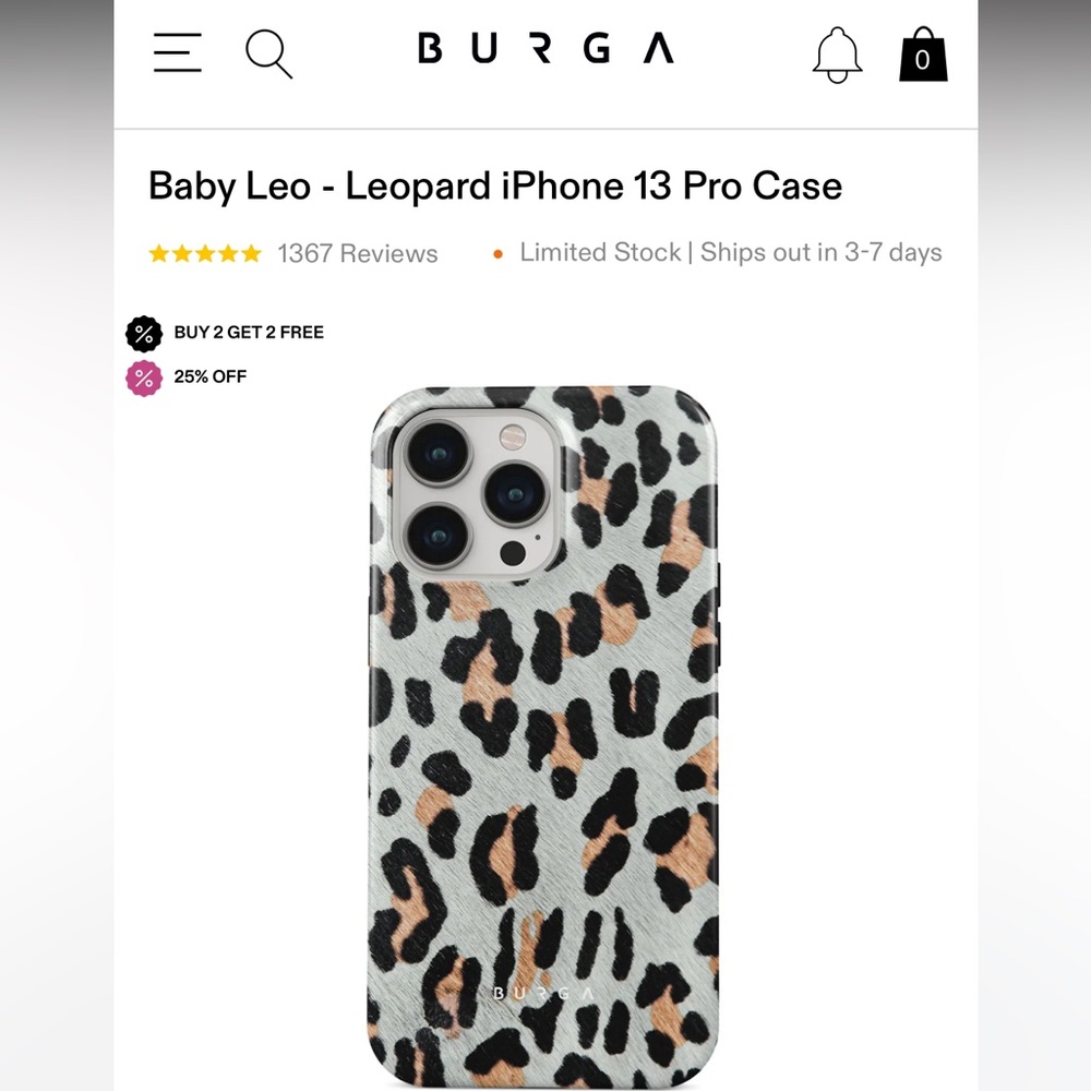 Burga Baby Leo iPhone 13 Pro Tough NWOT